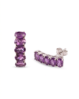 Five Stones Earring Amethyst