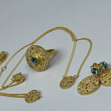 Sansara Golden Blue Topas Pendant