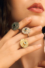 Sansara Golden Blue Topas Ring