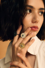Sansara Golden Blue Topas Ring