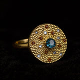 Sansara Golden Blue Topas Ring
