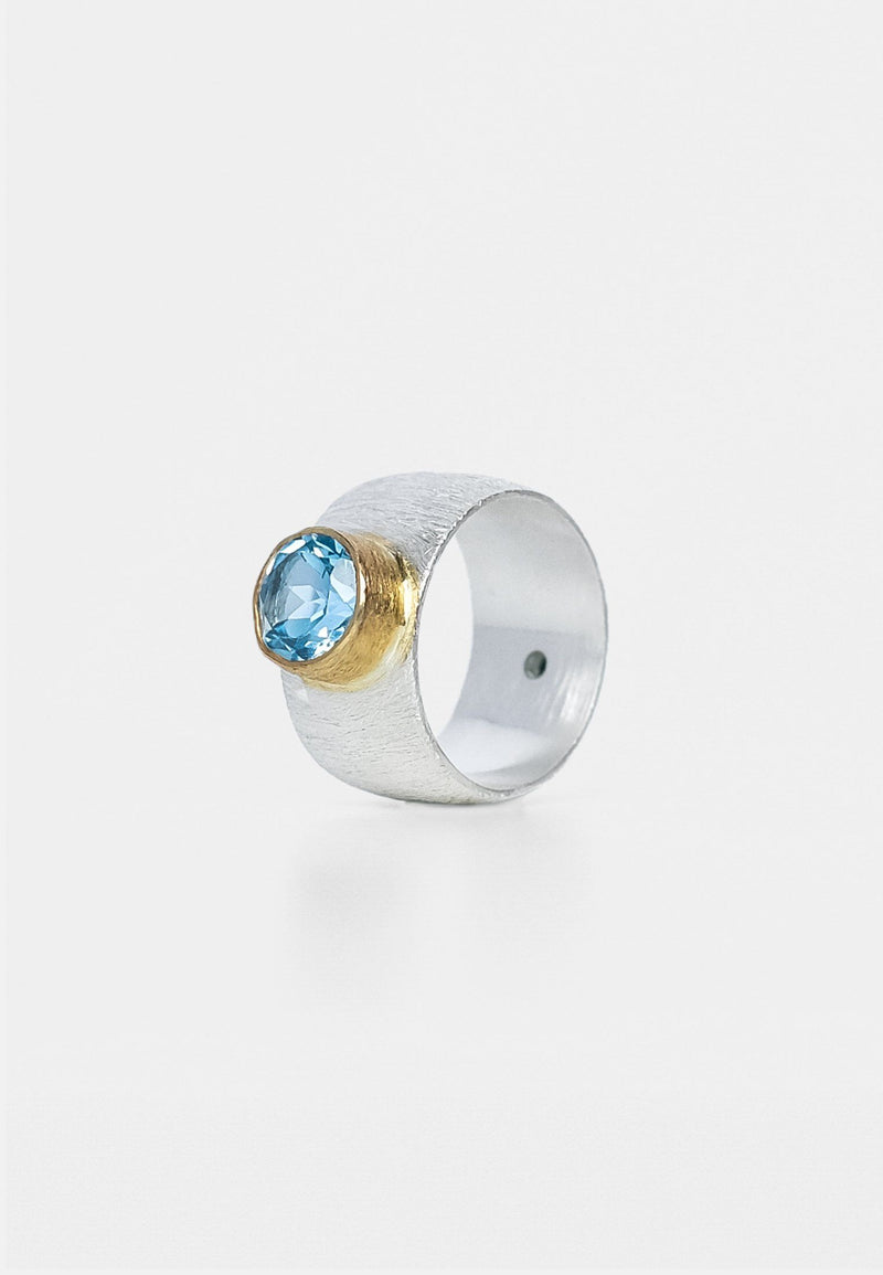 Blue Topaz Double Ring - adelina.world, jewelry with blue topaz, gift