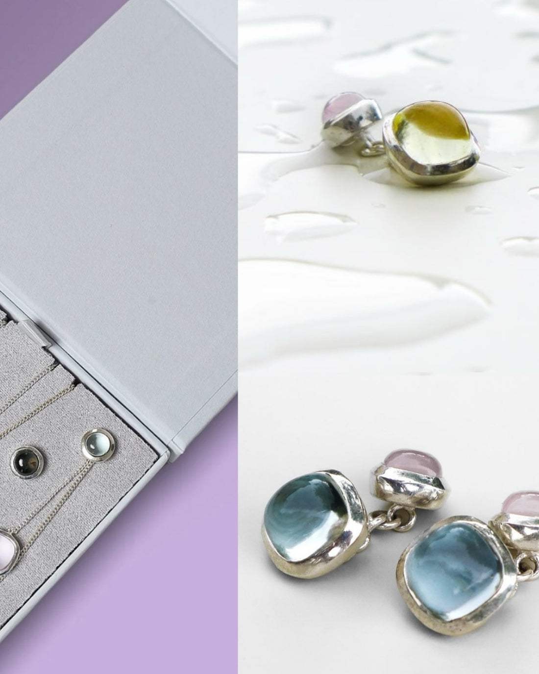 Natural gemstones investment — aqua chalcedony and silver jewelry from Jaipur gem markets