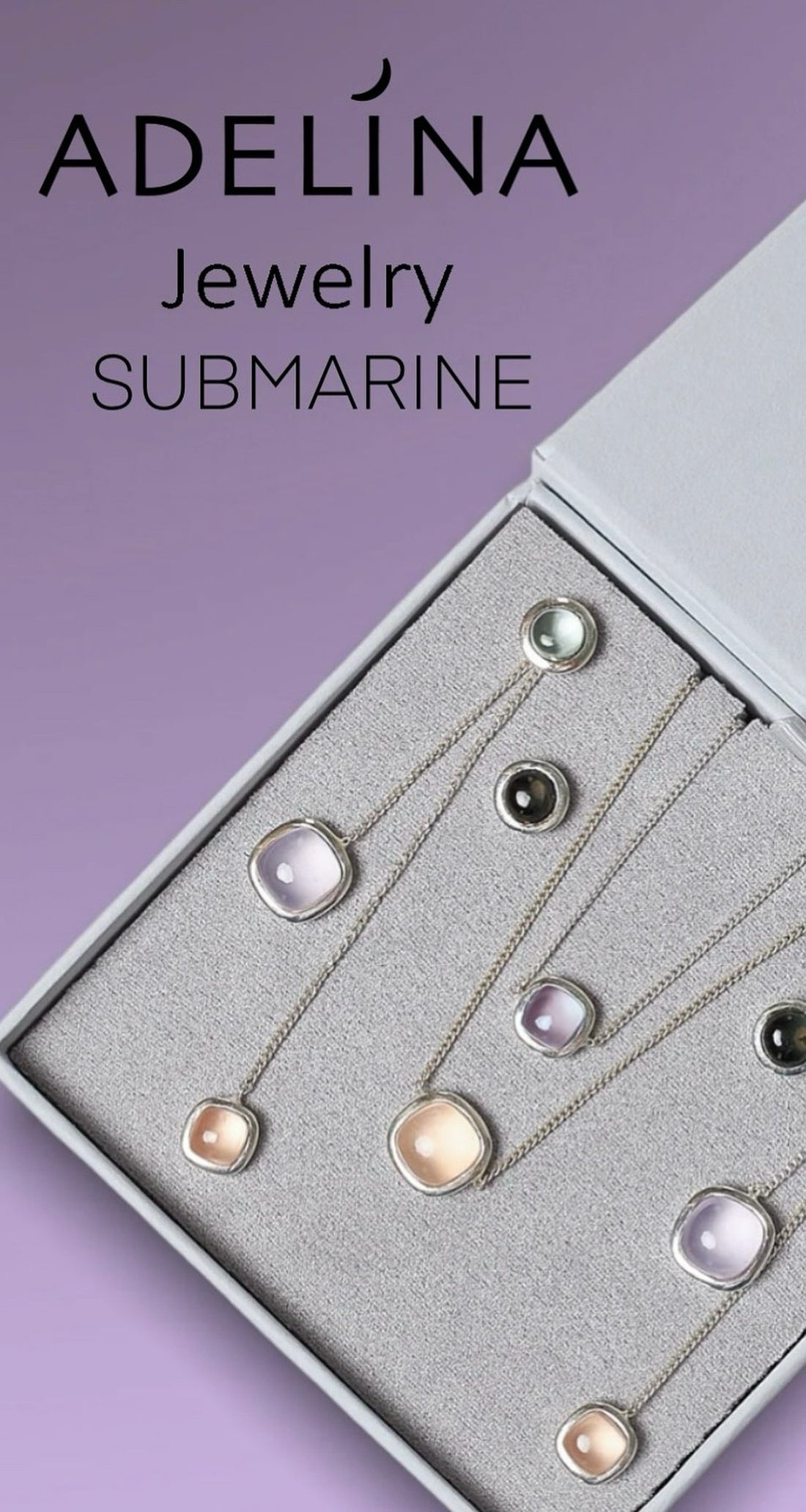 Jaipur Submarine collection jewelry box — natural gemstone rings sourced from India by Adelina World