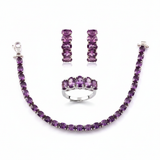 Five Stones Earring Amethyst