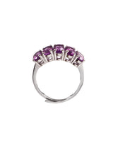 Five Stones Ring Amethyst