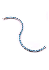Five Stones Bracelet Blue Topaz