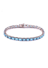 Five Stones Bracelet Blue Topaz