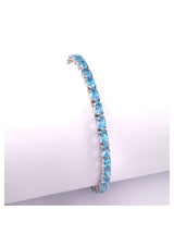Five Stones Bracelet Blue Topaz