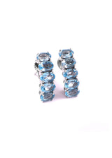 Five Stones Earring Blue Topaz