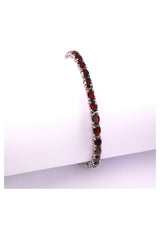 Five Stones Bracelet Garnet