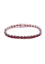 Five Stones Bracelet Garnet