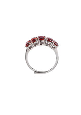 Five Stones Ring Garnet