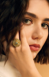 Sansara Golden Blue Topas Ring