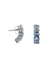 Five Stones Earring Blue Topaz 6X4