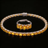 Five Stones Bracelet Citrine 6X4