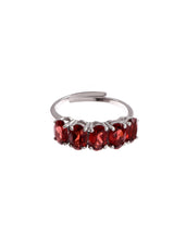 Five Stones Ring Garnet 6X4