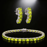 Five Stones Ring Peridot 6X4