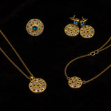 Sansara Golden Blue Topas Pendant