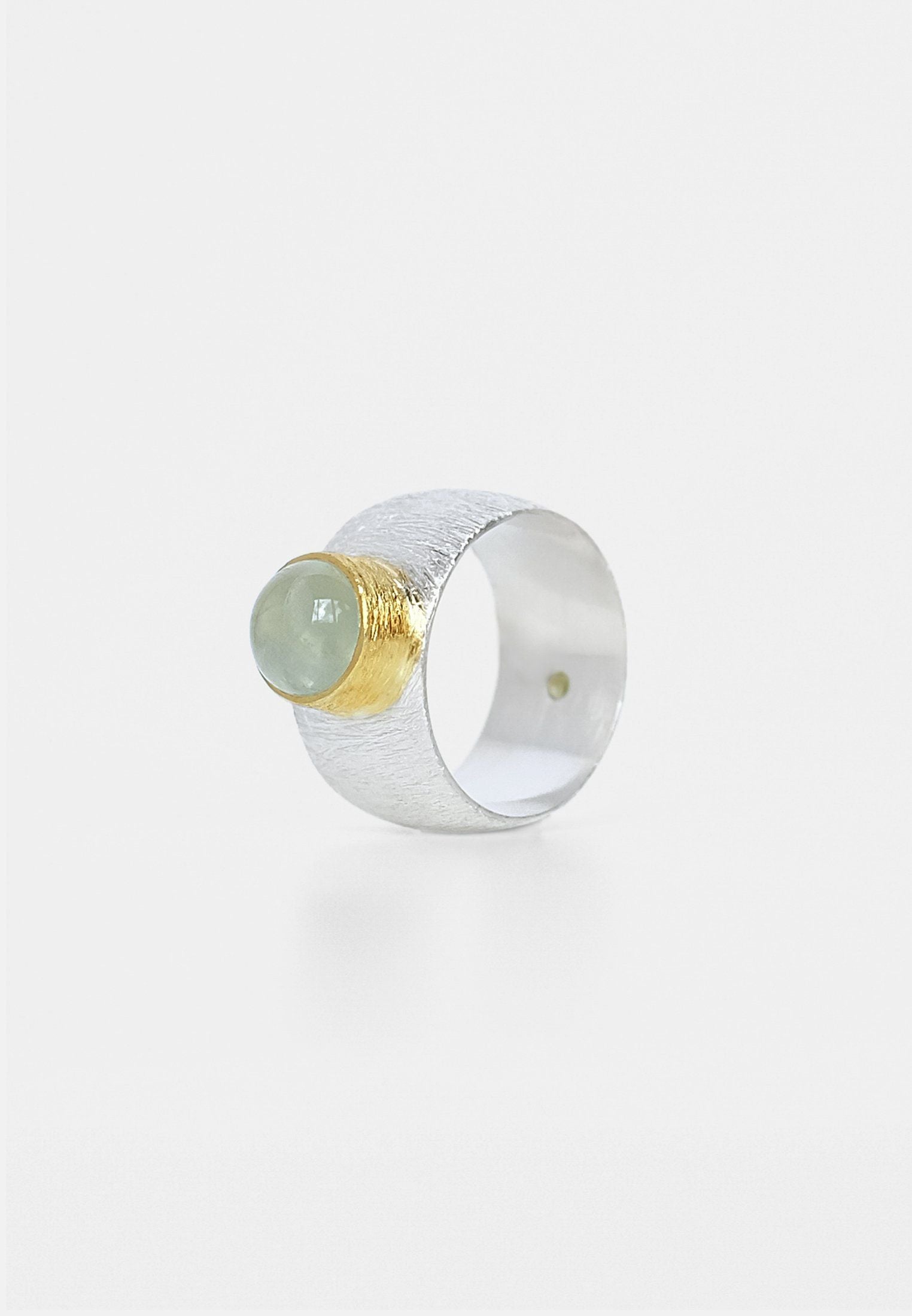 Prehnite Double Silver Ring, Prehnite Double Ring - Adelina1001, rings, prehnite, jewelry, silver, handmade, украшения, кольцо,  серебро,