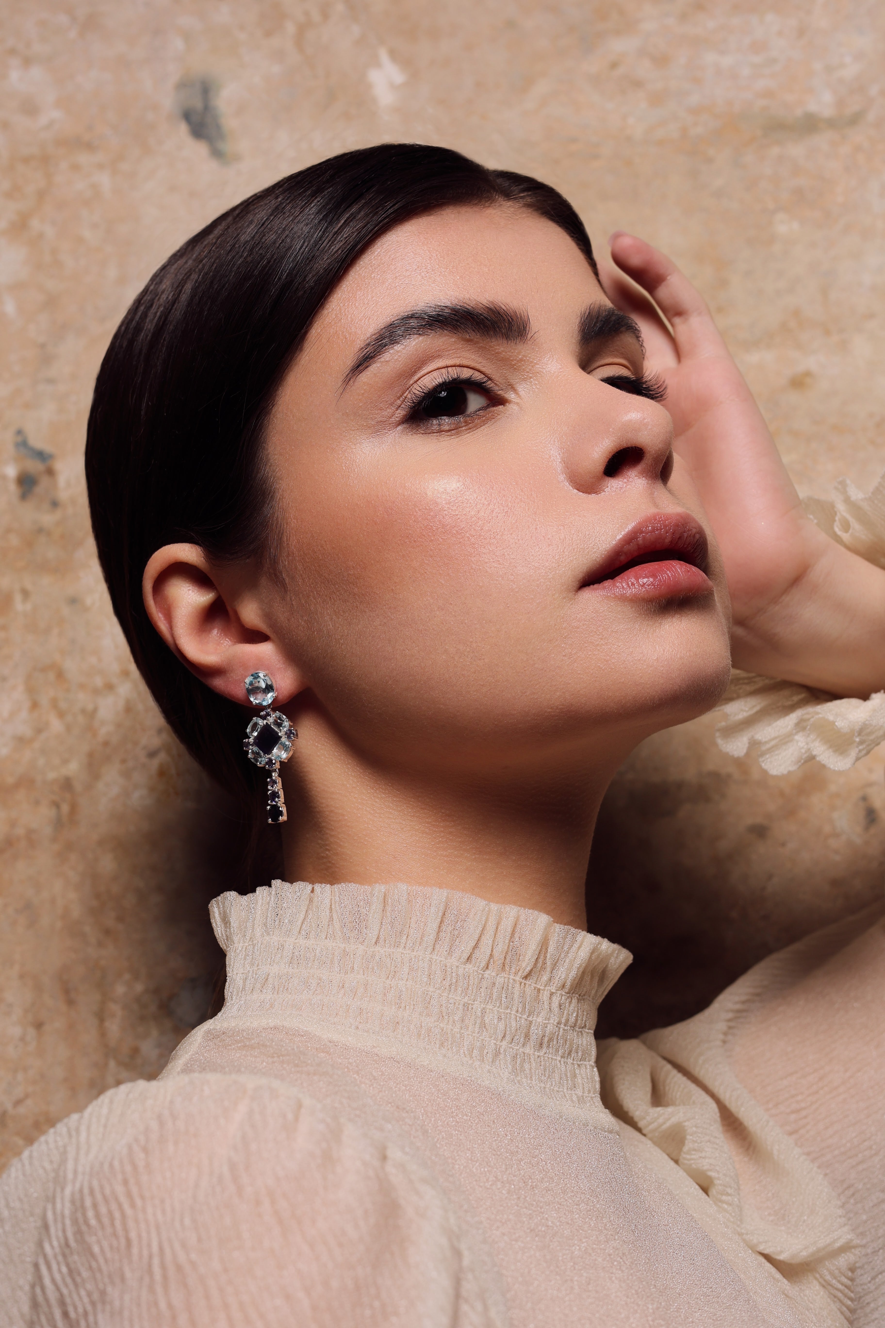 Light Blue Queen Earrings - adelina.world