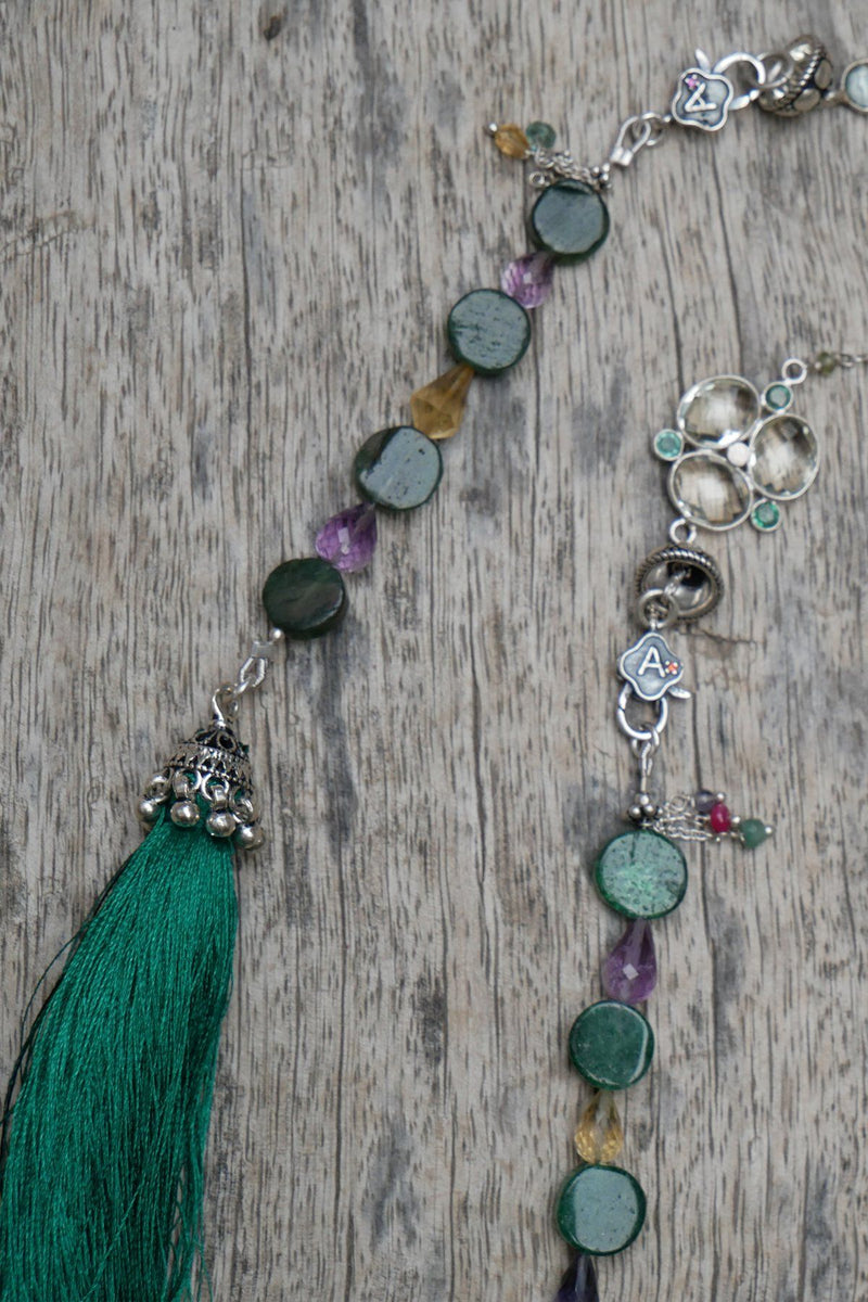 Green Haze - Adelina1001, jewelry, silver, natural stones, onyx, rose quartz, amethyst, chains, gemstone, fashion, modeling, bright jewelry, украшения, шелк, красота, полудрагоценные камни, оникс, аметист,  мода, индустрия красоты, элегантность, кольца, серебро, стиль Бохо, изумрудный, серьги,