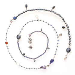 Base silver necklace Black Snowflake - Adelina1001, silver, jewelry. natural stones, semiprecious stone, серебро, полудрагоценные камни, украшения, Necklaces