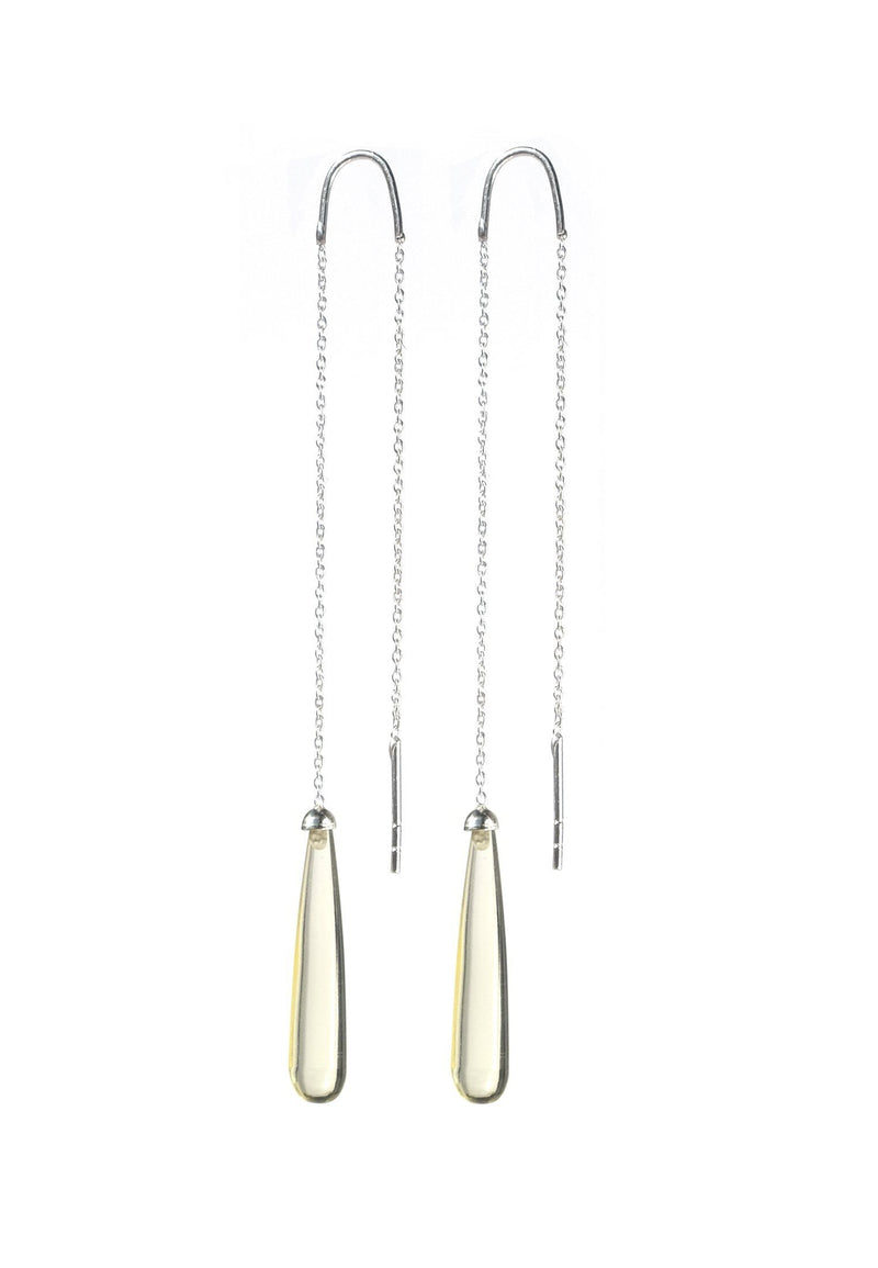 Lemon Quartz Drops Long Earrings - Adelina1001, серьги,  серебро,  кварц, украшения,  ювелирные изделия, jewelry, silver, earrings, 長い自然なイヤリング