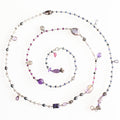 Base silver necklace Purple Haze - Adelina1001, purple, natural stones, silver, gem stone, chain, fashion, jewelery, boudoir, Lolita,  kawaiifashion,  kawaii,  sweetfashion, pastel,  lolitafashion, japan vintage,  artist,  cute, beautiful, aesthetic .  стиль Бохо, умные  украшения,  украшения трансформеры, украшения для девушек,  украшения для женщин
