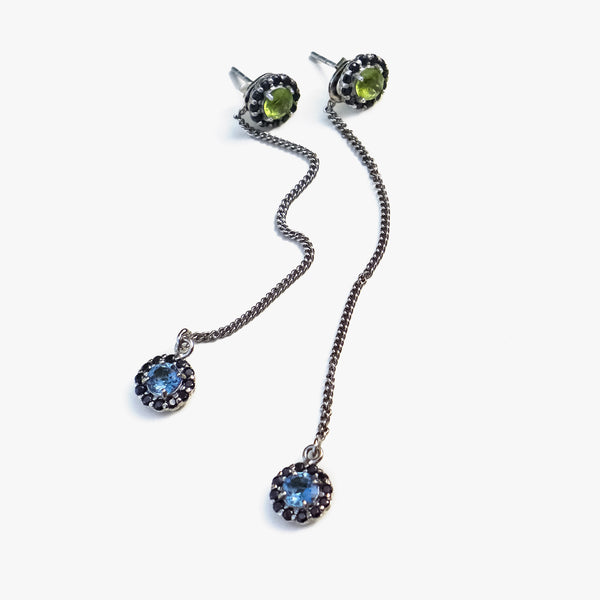 BLUE AND GREEN EARRING - adelina.world