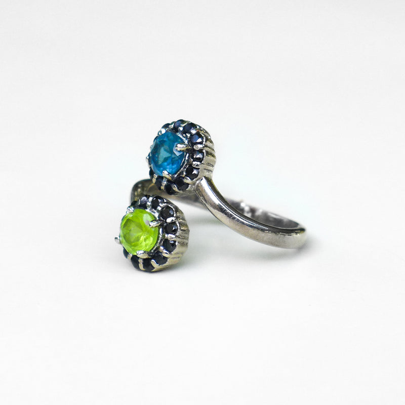 BLUE AND GREEN RING - adelina.world