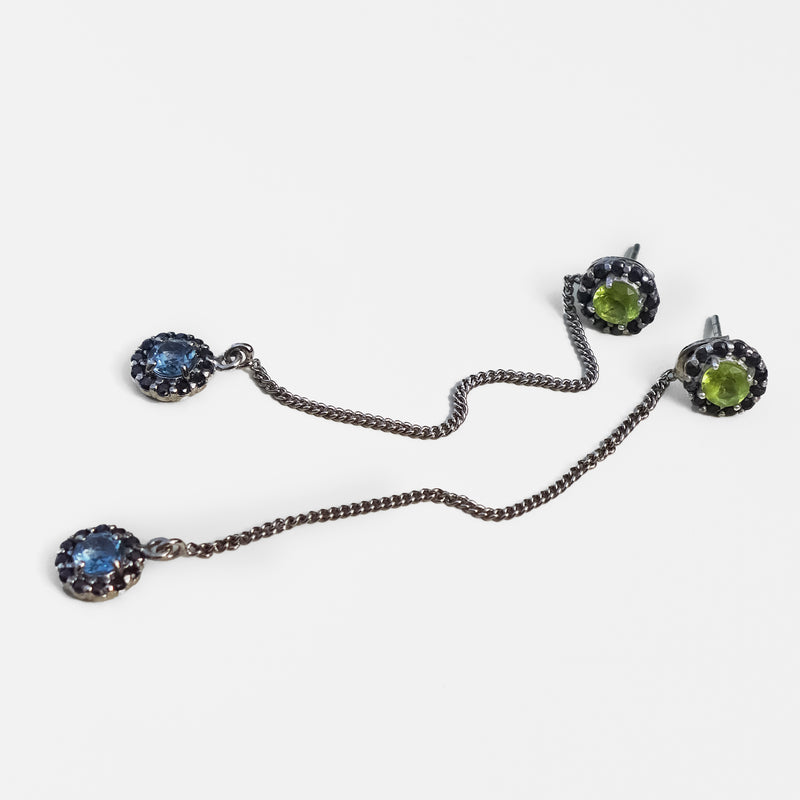 BLUE AND GREEN EARRING - adelina.world