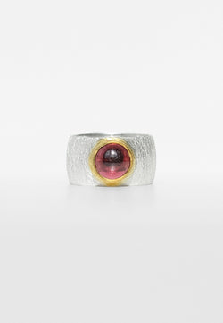 Garnet Double Silver Ring, Garnet Double Ring - Adelina1001, garnet, silver, handmade, jewelry,  янтарь,  украшения,  кольцо,  серебро