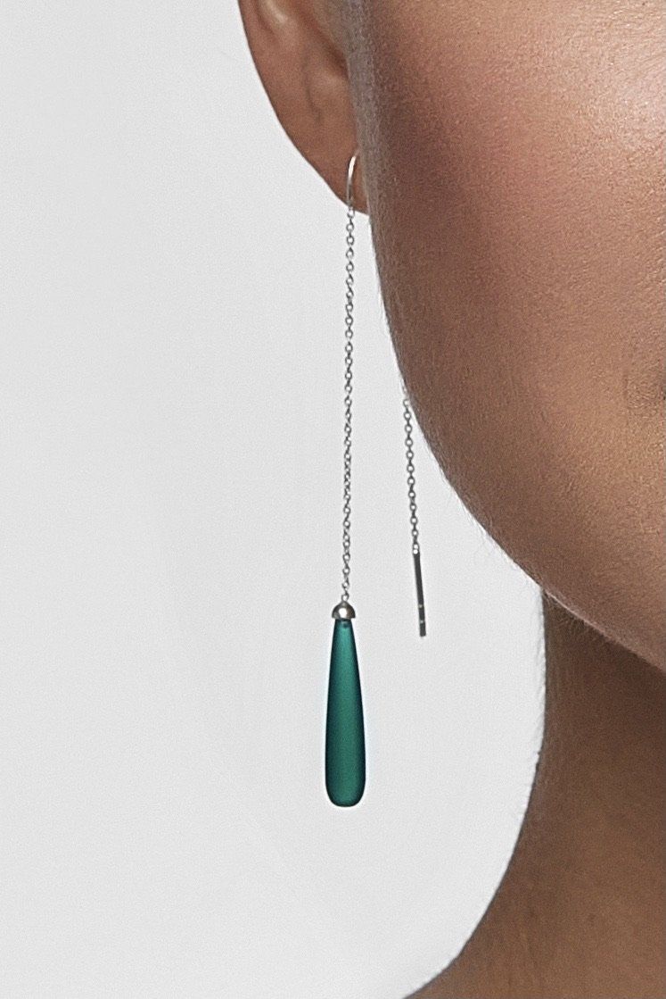 Green onyx drop earrings, Green Onyx Drops Long Earrings - Adelina1001, серебро, длинные серьги, зеленый оникс,  натуральные камни