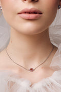Necklace red flower - adelina.world