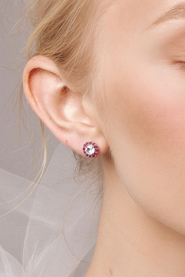 Puset Earrings wight flower - adelina.world